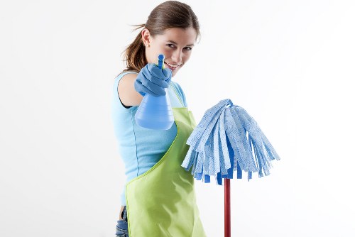 Cleaner preparing a Croydon home for a professional clean