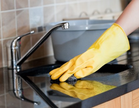Cleaners working in a Croydon home with modern living spaces