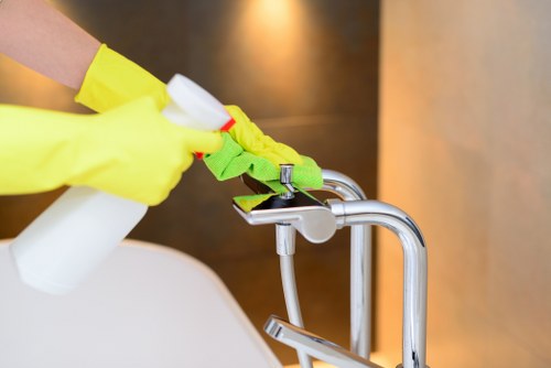 Professional cleaning tools and supplies ready for a property deep clean