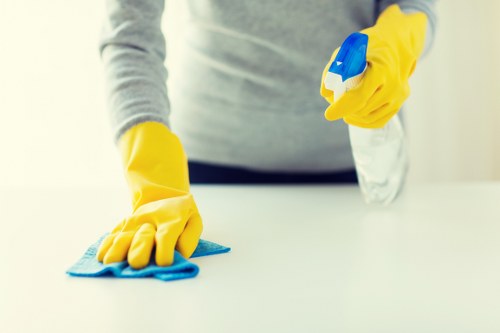 Machine cleaning and floor restoration in a Croydon property