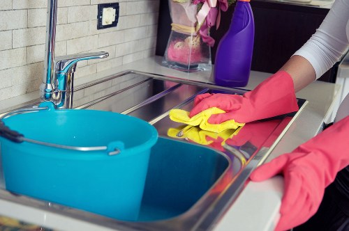 Professional home cleaning visit in a Croydon apartment building